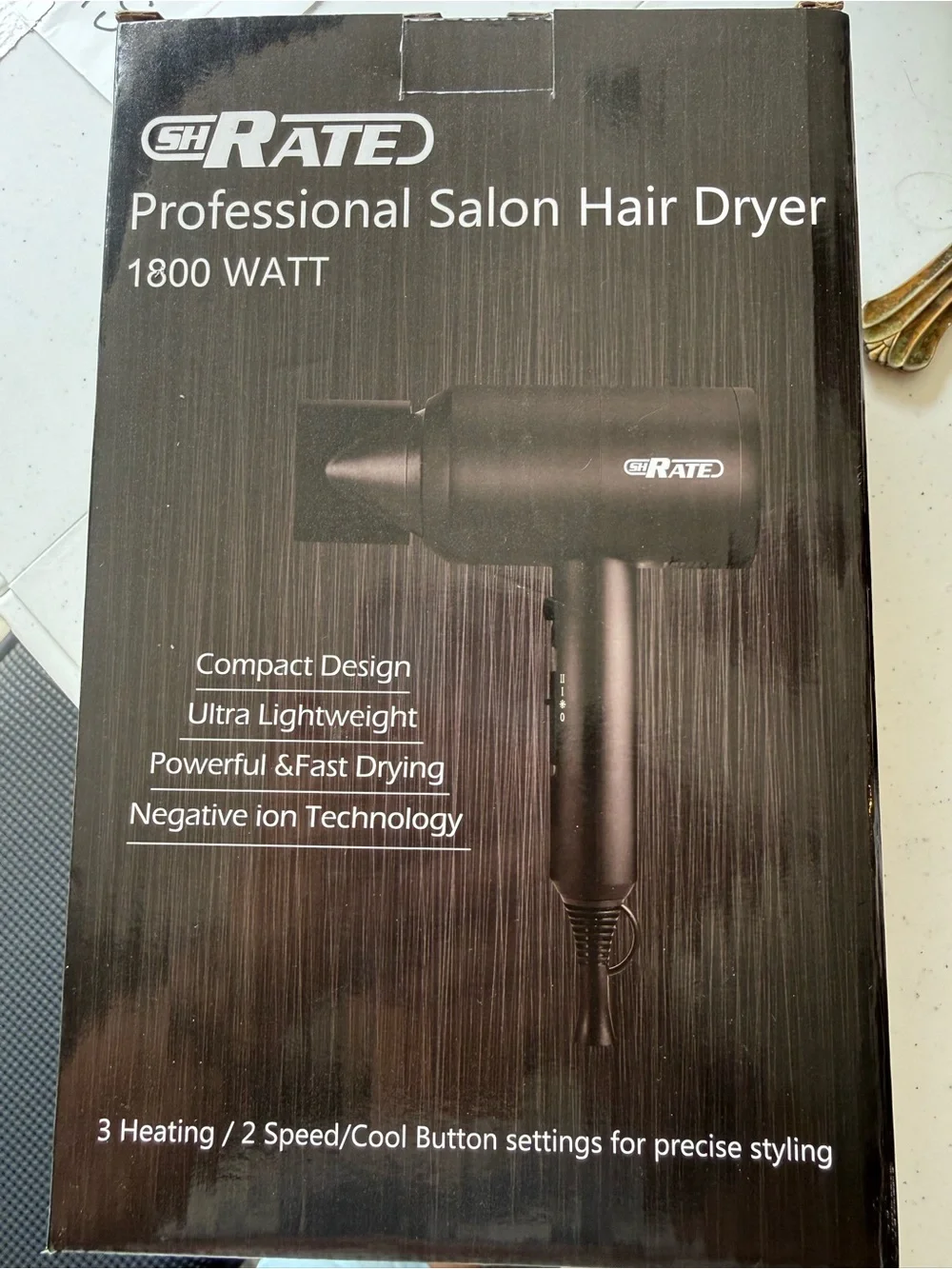 Compact Professional Hair Dryer in Black